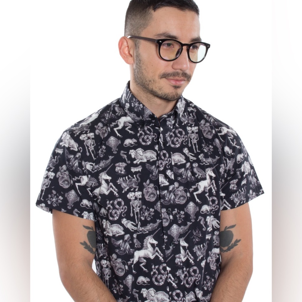 PRETTY SNAKE  “Freak of Nature” button down shirt